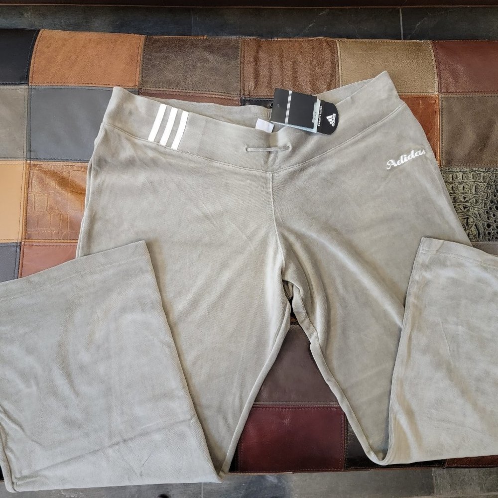 Adidas Velour Straight Leg Track Pants Size 2XL ~ NEW with Tags!!